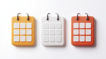 Set Of Calendar Icons Showcasing Different Colors And Styles For Versatile Scheduling And Organization Needs
