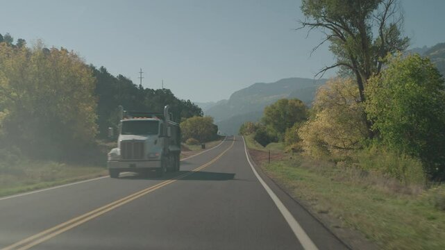 POV Driving in Highway 550 to Ouray Colorado USA