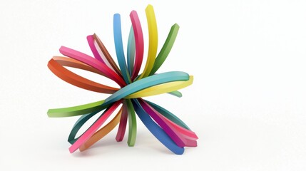 Naklejka premium Abstract 3D Rendered Colorful Shapes: A Visual Symphony