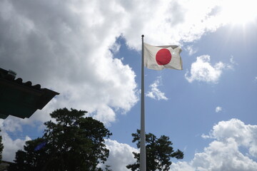 青空と日の丸日本国旗