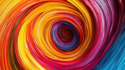 Obraz premium A vibrant swirl of colors featuring bright yellows, oranges, reds, and blues, creating a dynamic and energetic pattern reminiscent of abstract art.