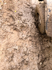A 4x4 in the mud