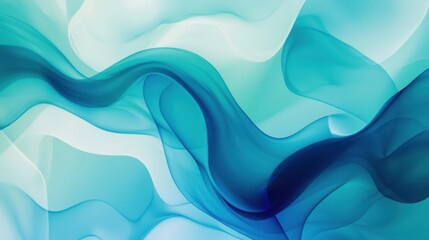 Fototapeta premium Blue Waves Abstract Background: A Serene Digital Art Expression
