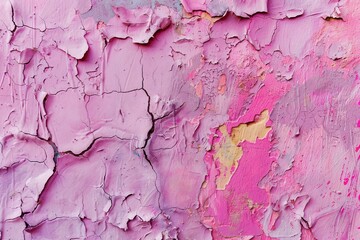Fototapeta premium Pink cement wall background with paint