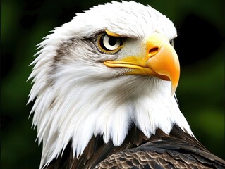 Obraz premium Close-up of a Bald Eagle with Intense Gaze