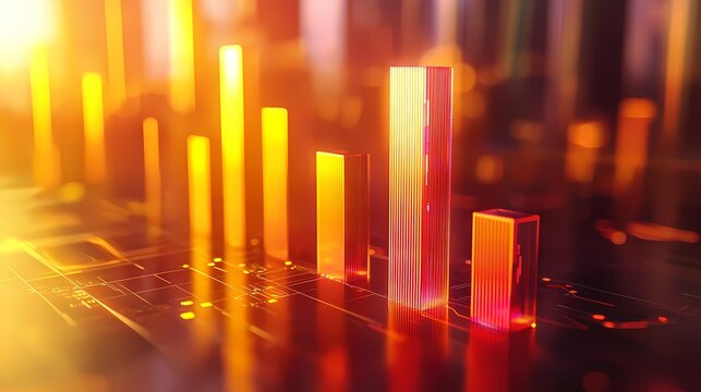 Glowing Abstract Cityscape with Slender Towers and Circuitry