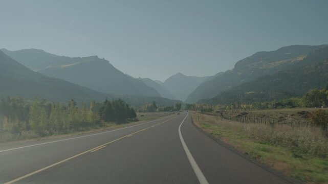 POV Driving in Highway 550 to Ouray Colorado USA