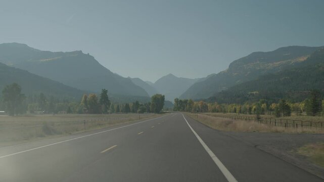 POV Driving in Highway 550 to Ouray Colorado USA