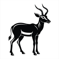 Obraz premium Gazelle silhouette vector
