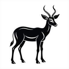 Gazelle silhouette vector