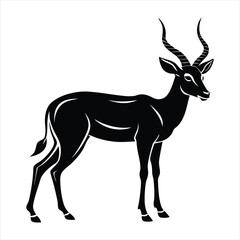 Gazelle silhouette vector