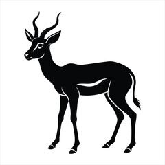 Gazelle silhouette vector