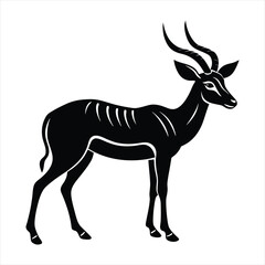 Gazelle silhouette vector