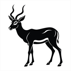 Gazelle silhouette vector