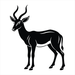Fototapeta premium Gazelle silhouette vector