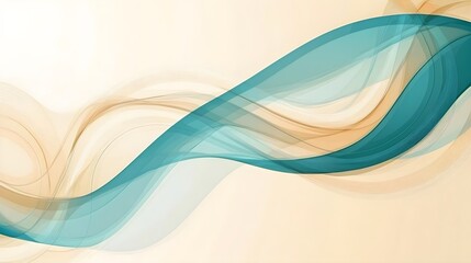 Obraz premium Fluid Waves in a Tranquil Abstract Design
