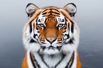 Fototapeta premium Close-up of a Bengal tiger staring directly into the camera