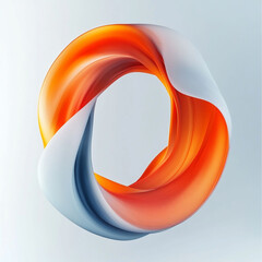 Dynamic Orange Curves Against a Pristine White Canvas