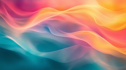 Fototapeta premium Abstract colorful background with blurred shapes and soft lines, creating an ethereal atmosphere for artistic expression