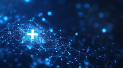 Abstract Blue Background with Medical Theme