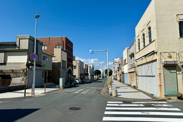 銚子の街と青空