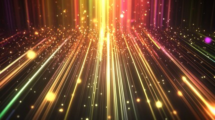 Fototapeta premium Colorful Abstract Background with Glowing Vertical Lines