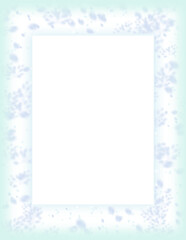 winter snowfall frame,  Snowflakes ice border