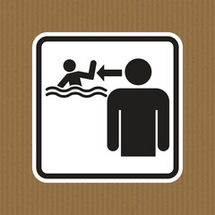Person in distress swimming with another individual nearby