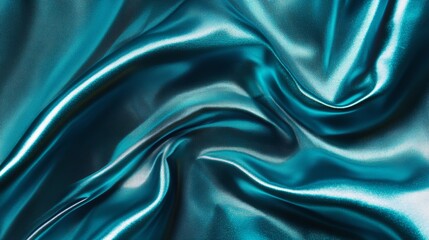Obraz premium Exquisite blue silk fabric texture, a luxurious background for design and fashion