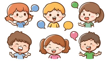 Cartoon Vector Icon of People Talking: A Symbol of Communication, Interaction, and Social Engagement