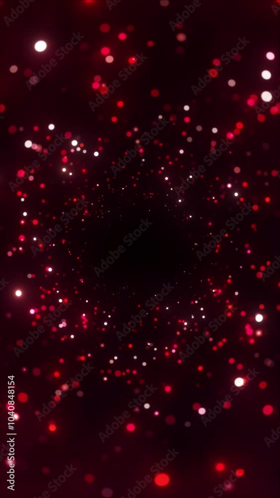 Wall mural abstract shimmering red particles with bright white glimmers, creating a mesmerizing valentines day 