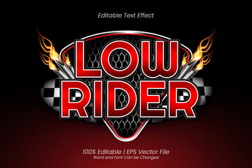 Low Rider Editable text Effect