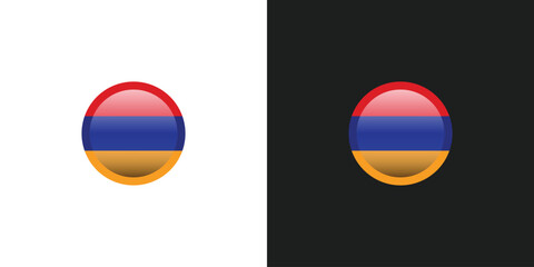 Armenia Circle Flag Round National Flag