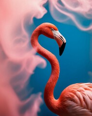 close up of a flamingo