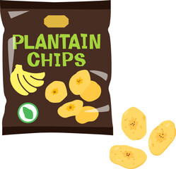 袋入りのプランテンチップス © logistock