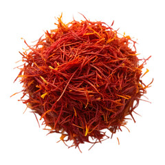 Fototapeta premium saffron leave top view isolated on transparent background