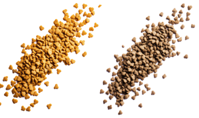 dog and cat nutrition food on transparent background
