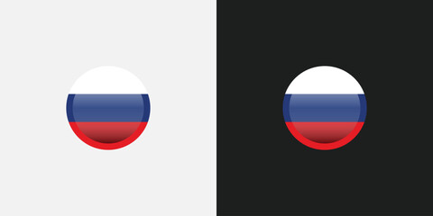 Russia Circle Flag Round National Flag