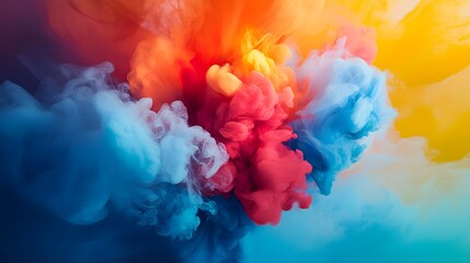 Obraz premium Abstract Colorful Smoke Swirls and Clouds Background