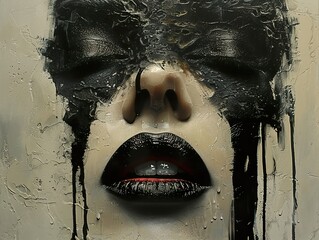 Abstract Portrait: Black and White Expression