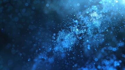 Obraz premium Blue Particle Cloud Smoke Effect - an immersive and ethereal visual. The blue smoke effect creates a mystical and captivating atmosphere.