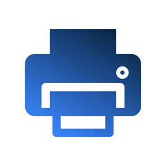 Printer gradient fill icons. office symbol with an elegant design for business purposes.