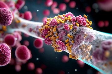 Cilia in action on the epithelial lining, constantly moving to keep the airway clear