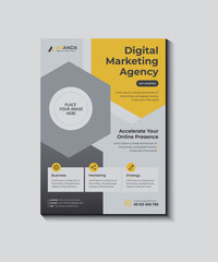 Digital marketing corporate business flyer design