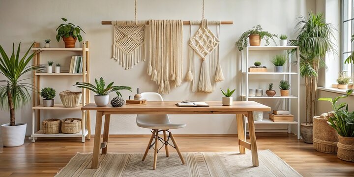 Cozy home workshop with macrame workspace, macrame, workspace, crafting, cozy, home, hobby, creative, decor, handmade, textile