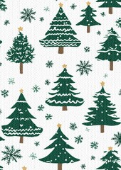 Green Christmas Sweater Pattern Design