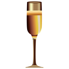 Vector image of a wine glass icon with a white background