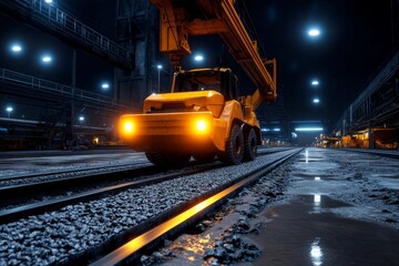 Steel being rolled in a mill, with giant rollers flattening the material into sheets for further processing