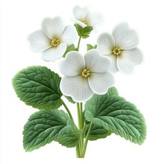 Fototapeta premium Detailed Illustration of a Primrose Flower