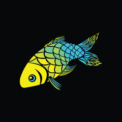 Fish Ornamental Decorative Vibrant Colored Vector